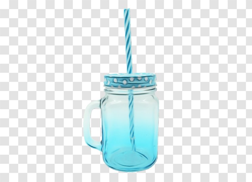 Mason Jar Aqua Drinkware Turquoise Blue - Tableware - Home Accessories Lid Transparent PNG