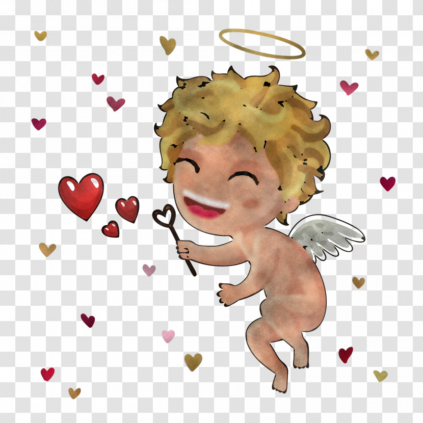 Cartoon Cheek Heart Cupid Animation Transparent PNG