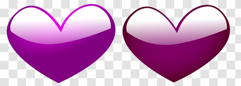 Purple Heart Clip Art - Pink Hearts Pictures Transparent PNG