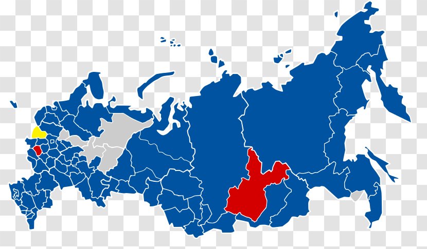 Map Russian Presidential Election, 2012 Moscow Federal Subjects Of Russia East Siberian Economic Region - Vector Transparent PNG