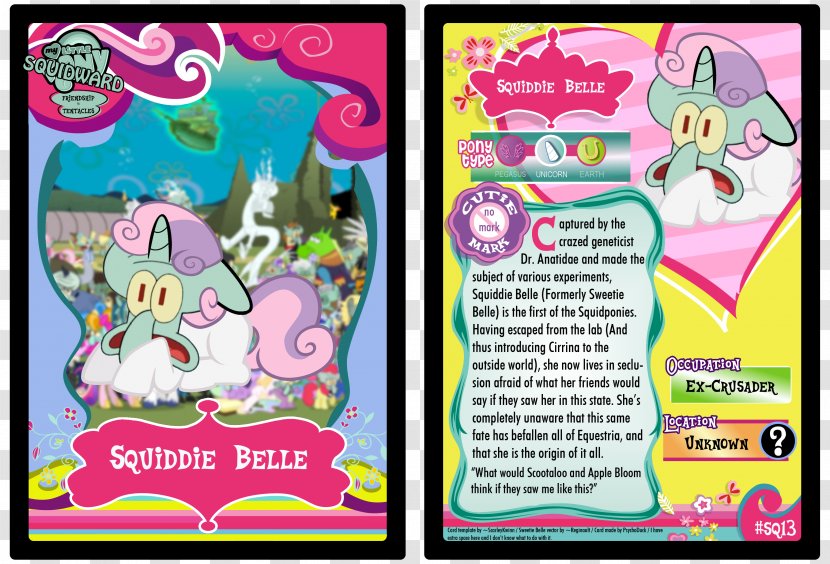 Twilight Sparkle Squidward Tentacles Rarity Pinkie Pie Rainbow Dash - Collectable Trading Cards - DOMINÓ Transparent PNG