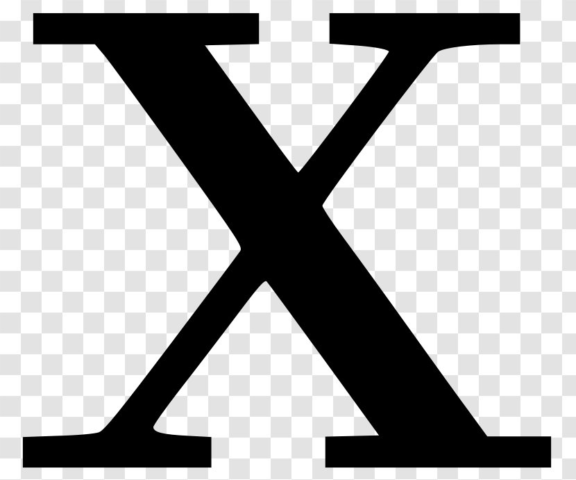 Letter X Alphabet Clip Art - Number - Vector Transparent PNG