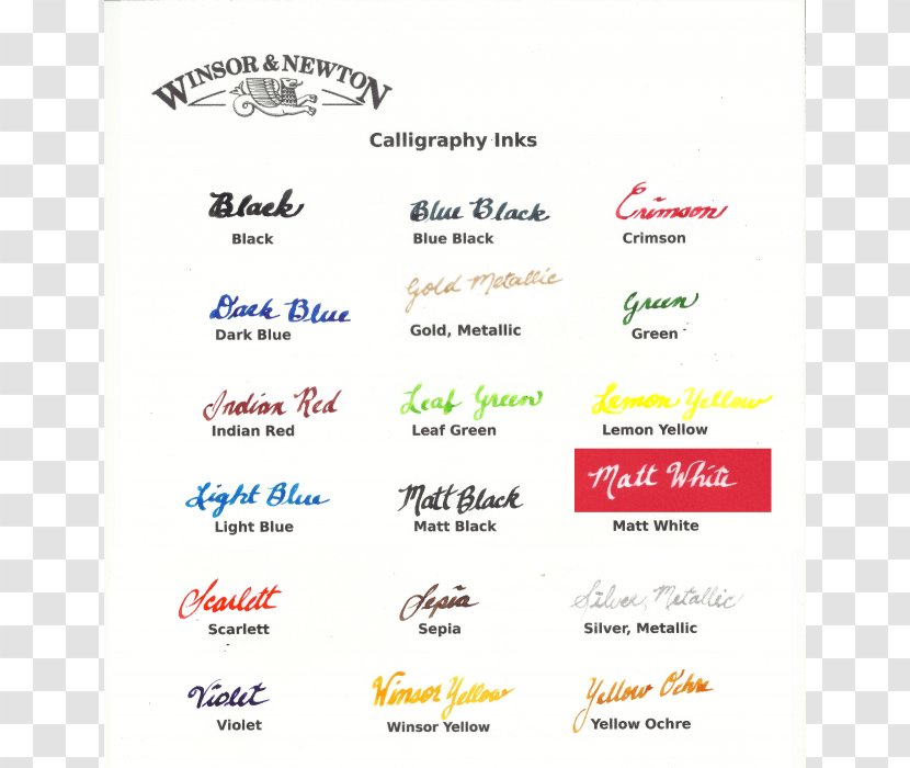 Winsor & Newton Ink Calligraphy Watercolor Painting - Yellow - Pen Transparent PNG