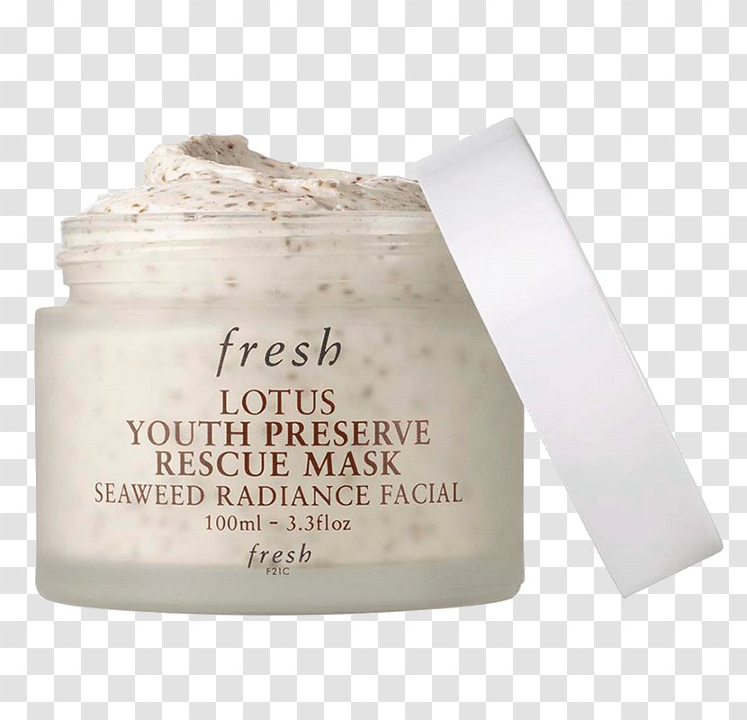 Fresh Lotus Youth Preserve Face Cream EVE LOM Rescue Mask Facial Lotion - Skin Transparent PNG