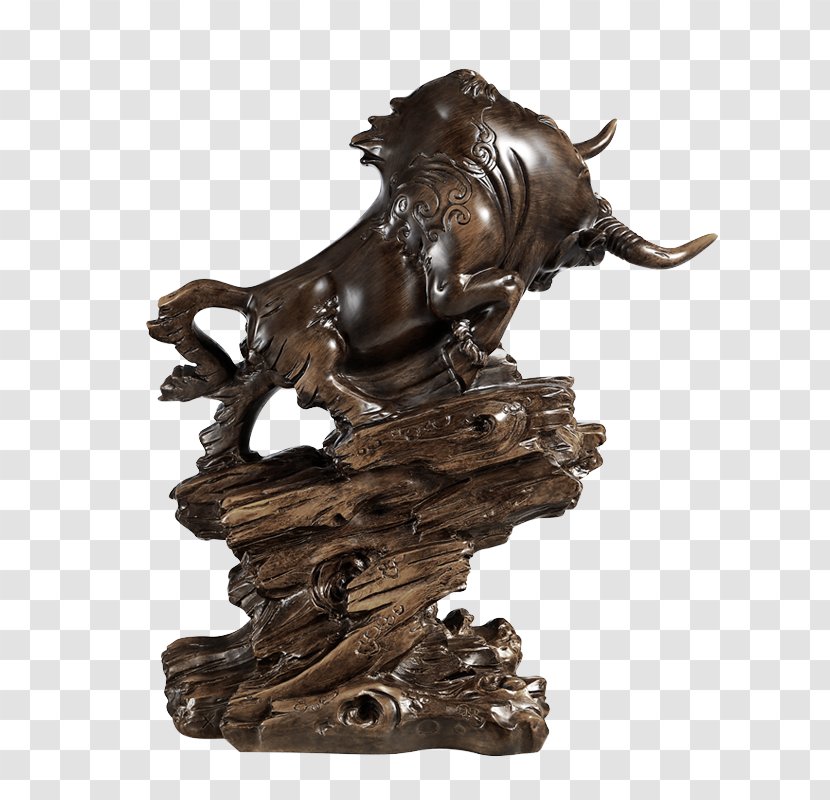 Copper - Bronze Sculpture - Bull Decoration Transparent PNG