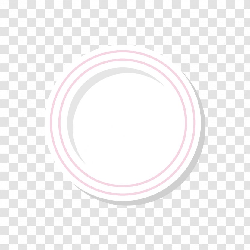 Circle - Pink - Red And White Plates Transparent PNG