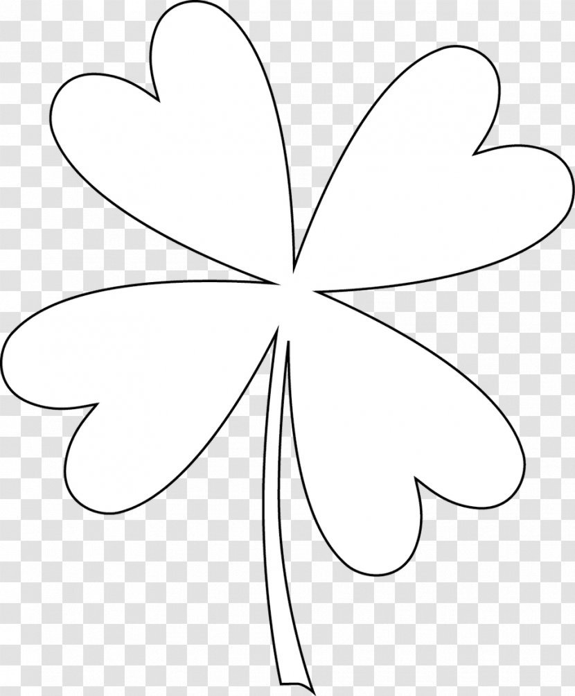 Four-leaf Clover Shamrock Coloring Book Clip Art - Leaf Transparent PNG