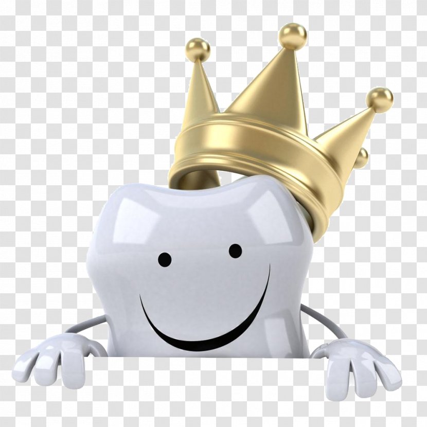 Tooth Cartoon - Pixel - Wearing A Crown Of Teeth Transparent PNG