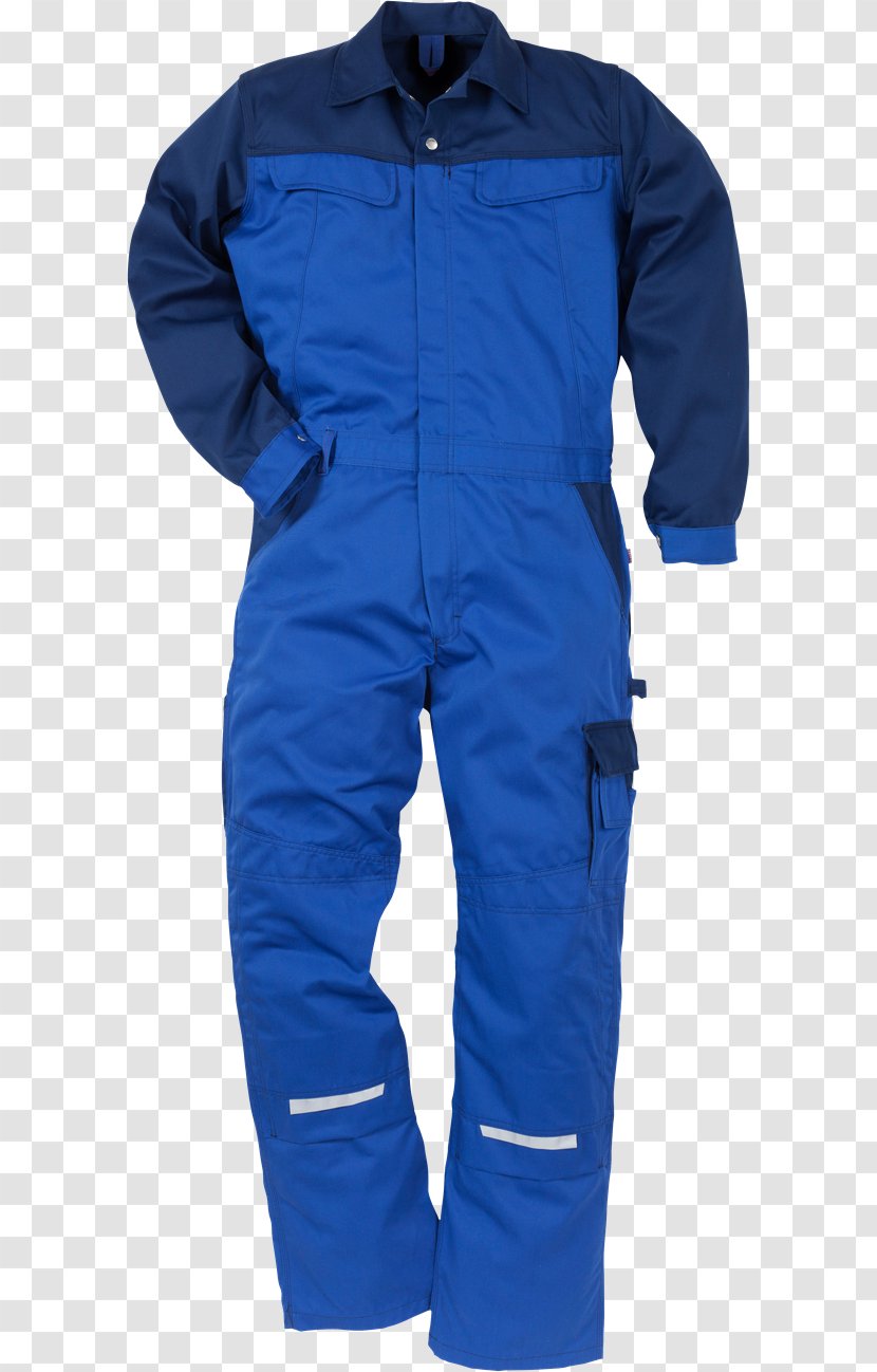 Overall Workwear Boilersuit Pants Jacket - Electric Blue Transparent PNG