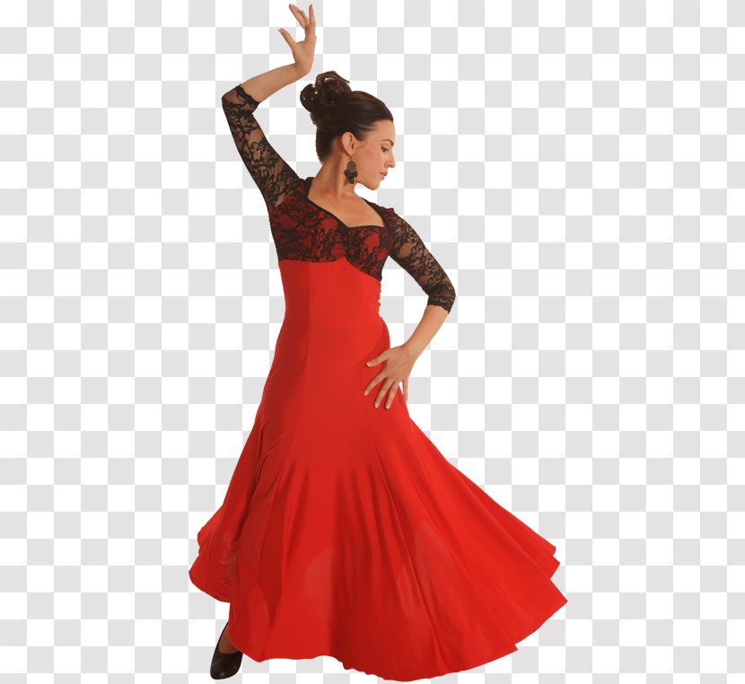 Dance Gown Dress Flamenco Traje De Flamenca - Event Transparent PNG