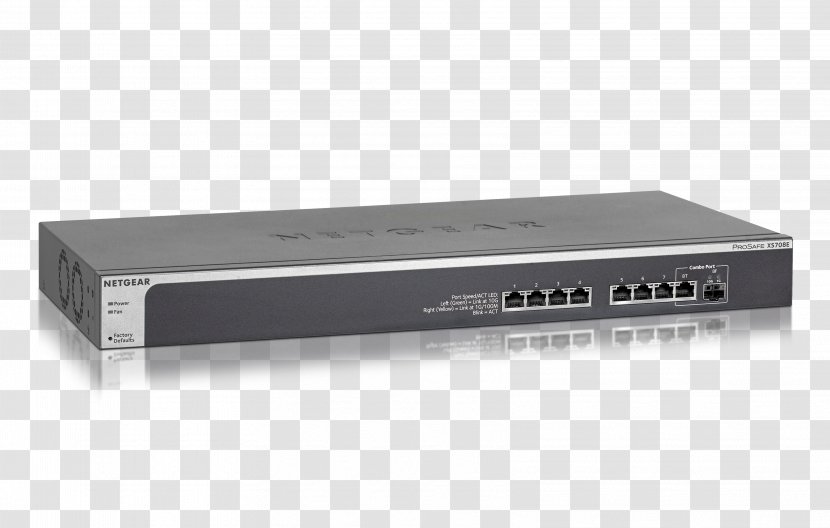 10 Gigabit Ethernet Network Switch Netgear - Electronics Accessory Transparent PNG