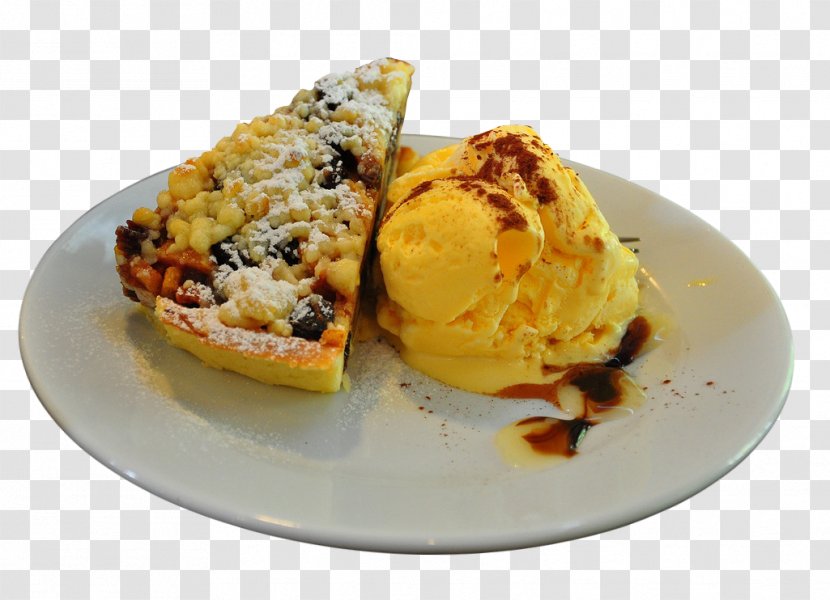 Ice Cream Apple Pie Xe0 La Mode Dessert - Dish - Delicious Transparent PNG