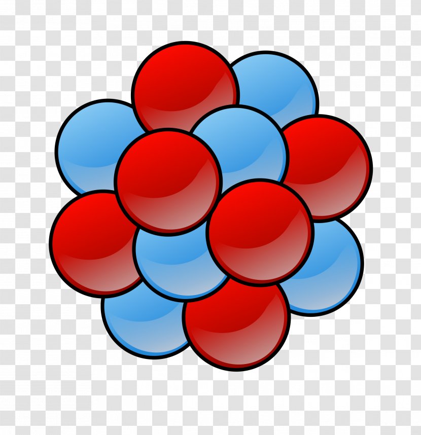Atomic Nucleus Bohr Model Mass Number Proton - Chemical Element - Physics Transparent PNG