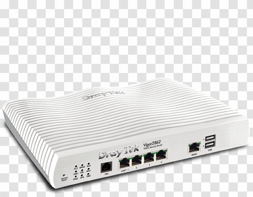 Draytek V2862AC Vigor 2862ac VDSL 802.11ac Router DSL Modem - Vdsl - Ethernet Transparent PNG