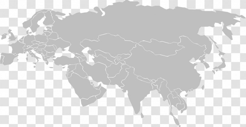 Blank Map Of Afro Eurasia Afro-Eurasia Europe Blank Map World - Geographer - Inherited Transparent Png