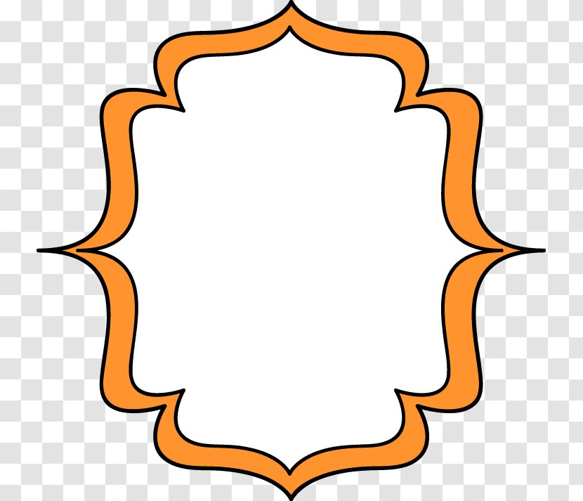 Picture Frame Orange Clip Art - Symmetry - Whimsical Cliparts Frames Transparent PNG