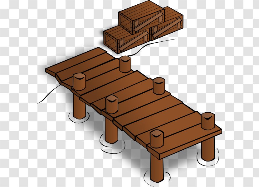 Dock Boat Clip Art - Bench - Pier Transparent PNG