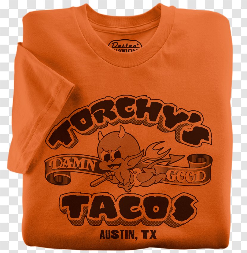 T-shirt Austin Taco Vintage T Shirts - Orange Shirt Transparent PNG