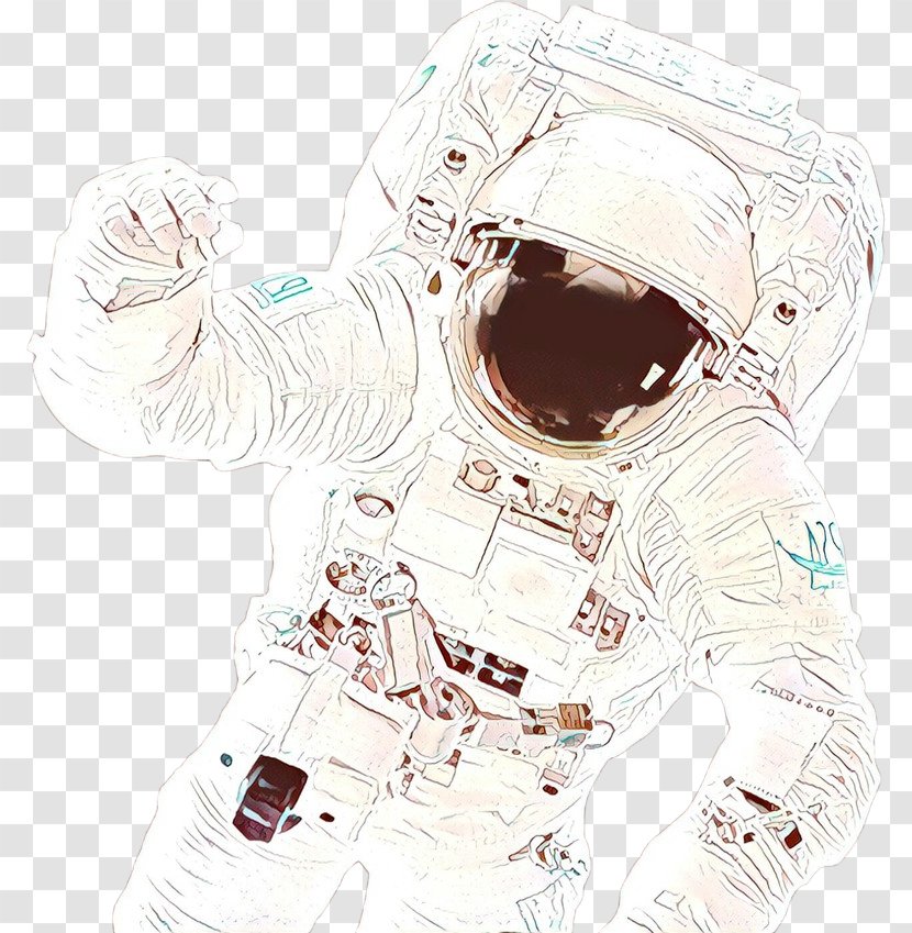 Astronaut Cartoon - Sensory Nervous System - Space Sleeve Transparent PNG