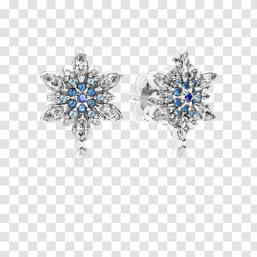 Earring Pandora Cubic Zirconia Charm Bracelet Jewellery - Gold Snowflake Ball Transparent PNG