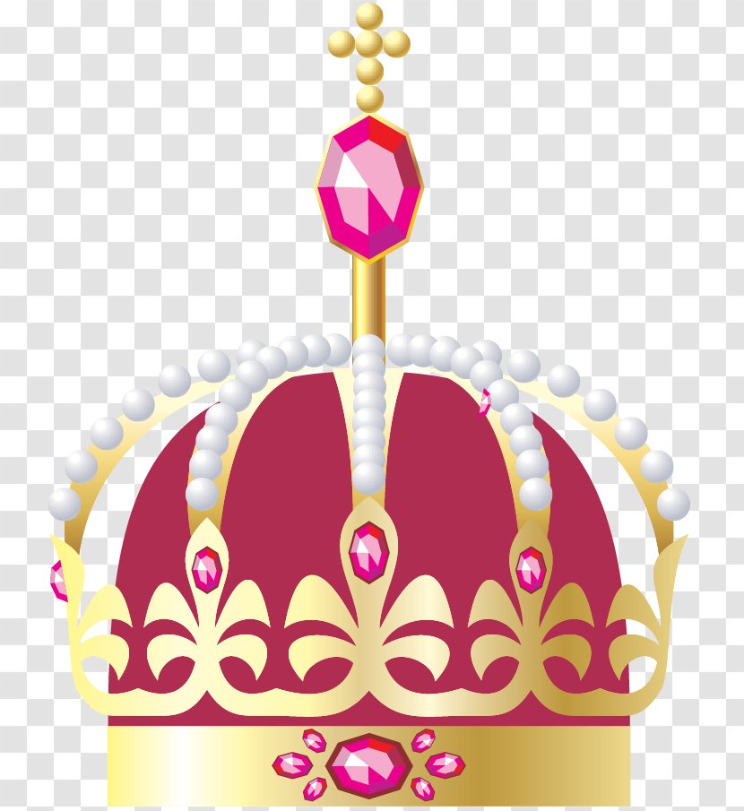 Crown Diamond Gemstone Download - Magenta - Vector Hand-painted Jewels Transparent PNG
