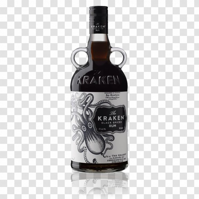 Kraken Rum Distilled Beverage Wine - Liqueur Transparent PNG