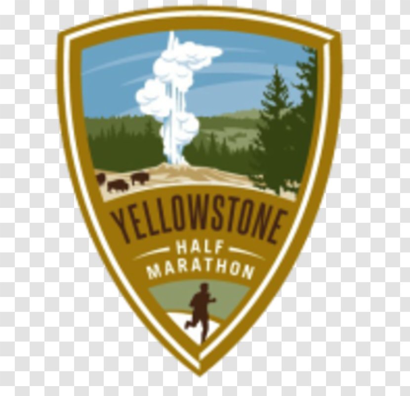 Yellowstone National Park West Glacier Half Marathon - Emblem - Drake Relays Road Races 5k Transparent PNG