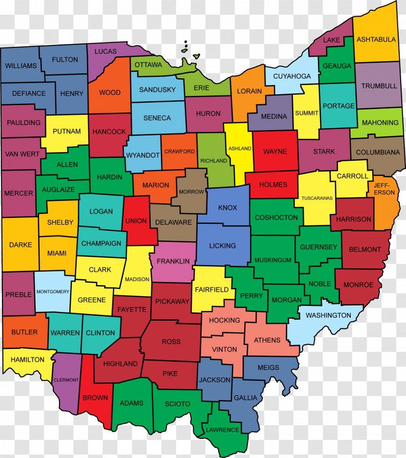 Ohio Map Line Tuberculosis - Area Transparent PNG