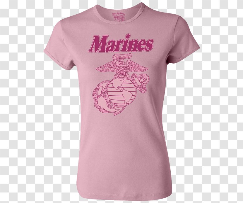 T-shirt Marines,the Clothing Sleeve - Military - Woman Transparent PNG