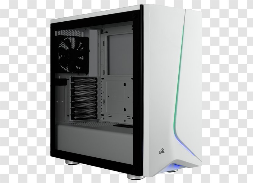 Computer Cases & Housings Corsair Carbide Series SPEC-OMEGA Mid-Tower Tempered Glass Gaming Case ATX Components Personal - Power Converters Transparent PNG