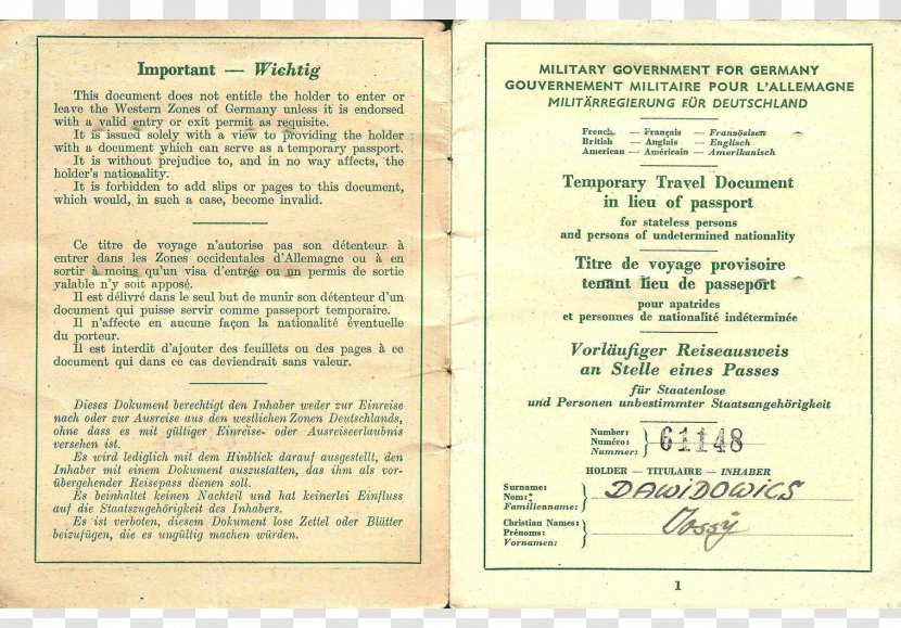Document - Text - Passport Invitation Transparent PNG