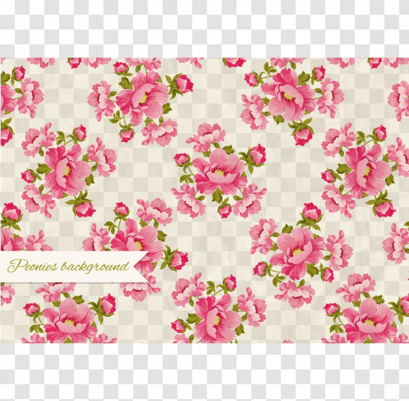 Flower Rose Blossom Illustration - Magenta - Vector Peony Retro Background Transparent PNG