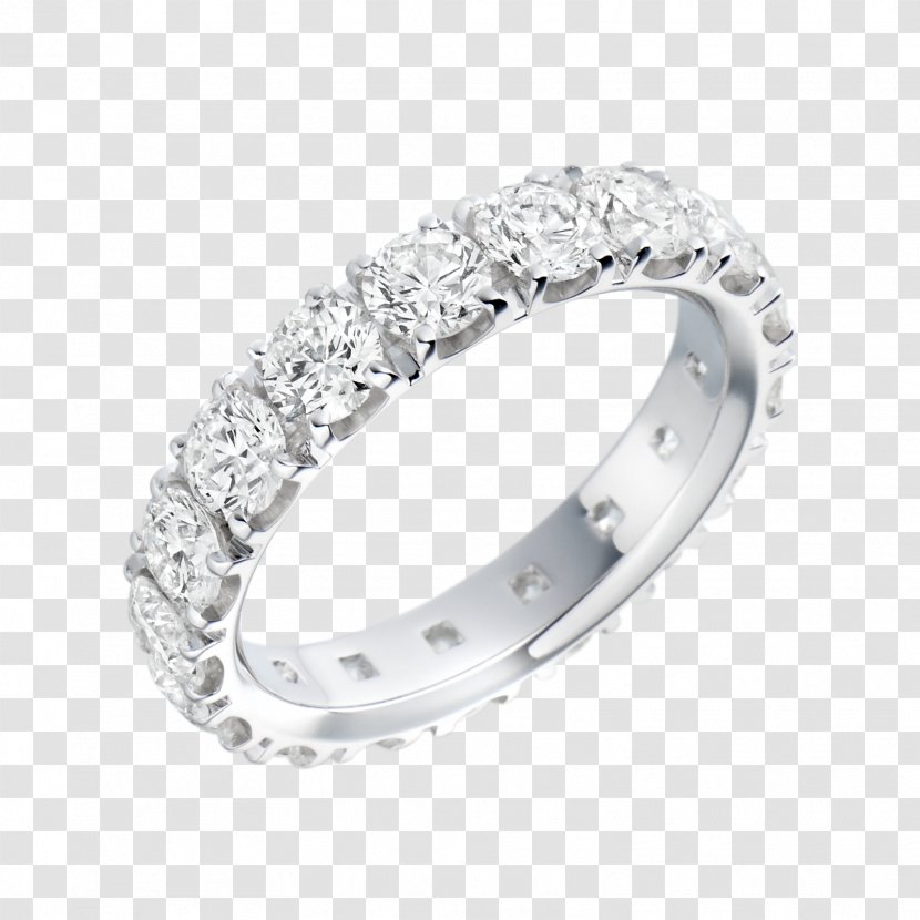 Jewellery Wedding Ring Silver - Diamond Transparent PNG