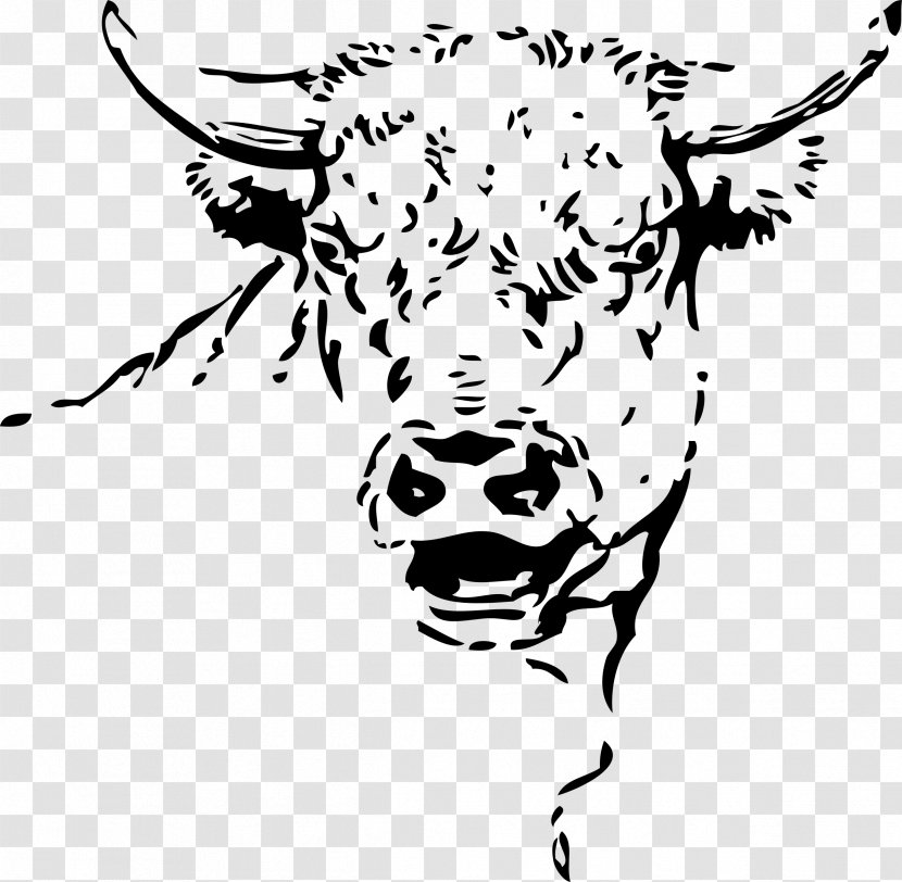 Texas Longhorn Bull Dairy Cattle Clip Art - Watercolor Transparent PNG
