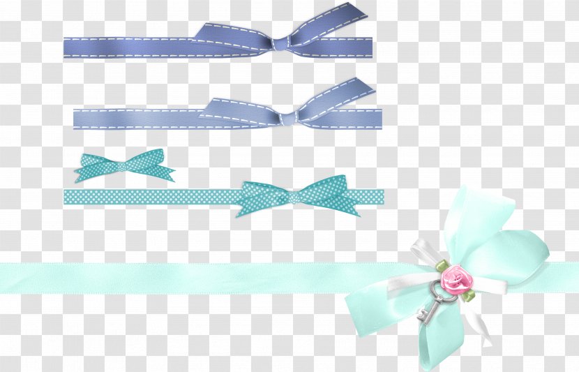 Ribbon Bow Tie Line Turquoise - Fashion Accessory Transparent PNG