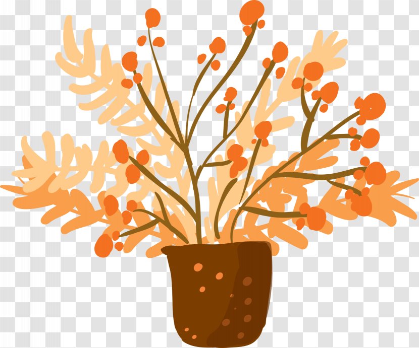 Orange Illustration Flower Design - Floral - Ornamental Transparent PNG