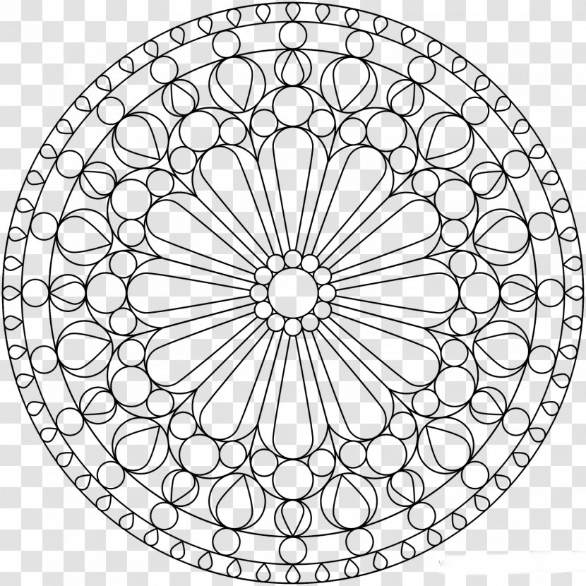 Coloring Book Mandala Adult - Doily - Design Transparent PNG