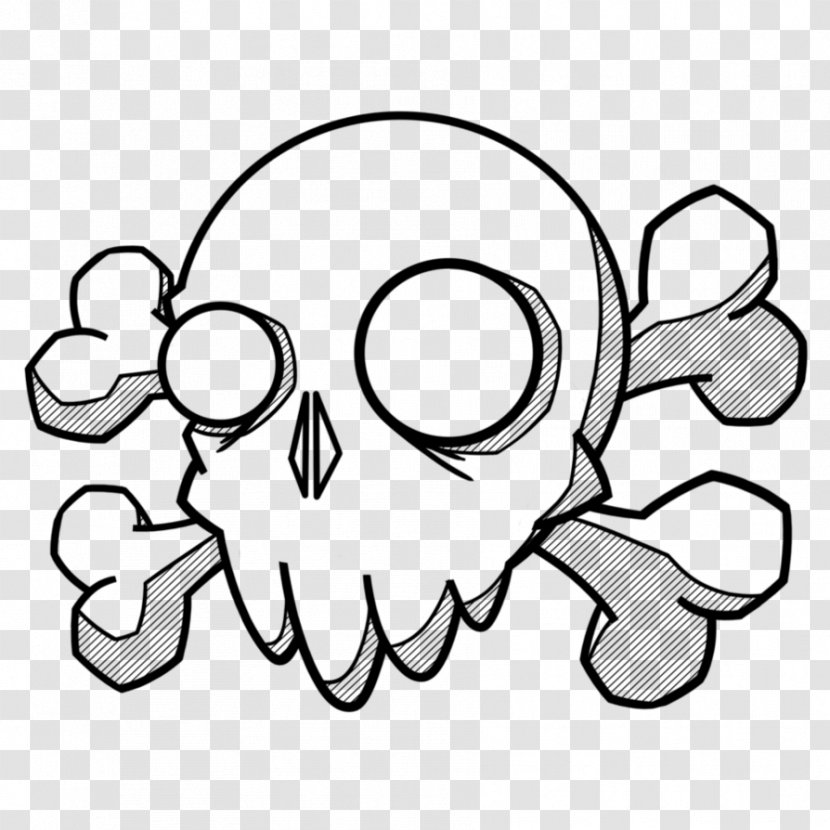 Doodle Drawing Art Tattoo Skull - Flower Transparent PNG