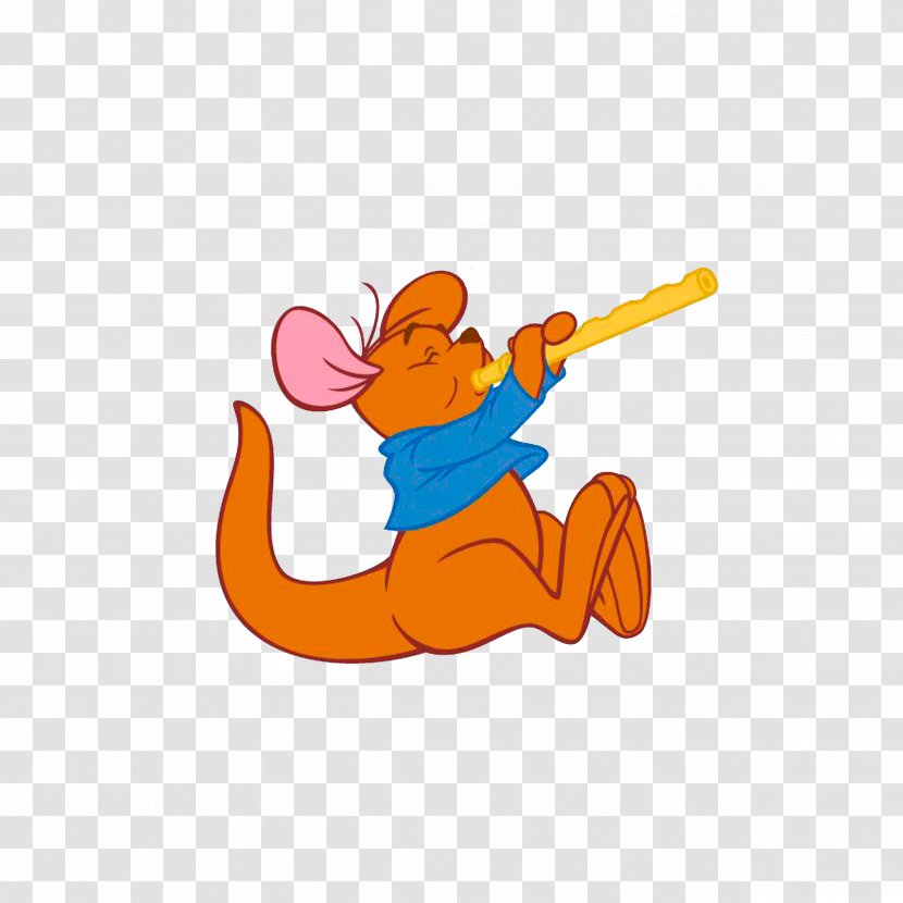 Eeyore Piglet Winnie-the-Pooh Roo Winnie The Pooh - Watercolor - A Kangaroo With Flute Transparent PNG