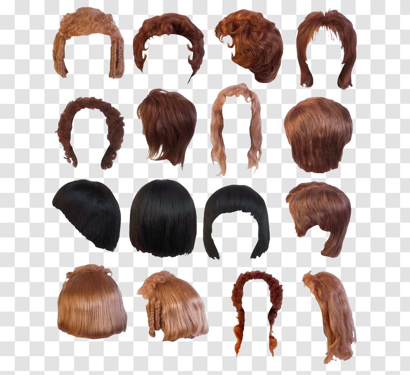 Clip Art - Brown Hair - Hairstyles Transparent PNG