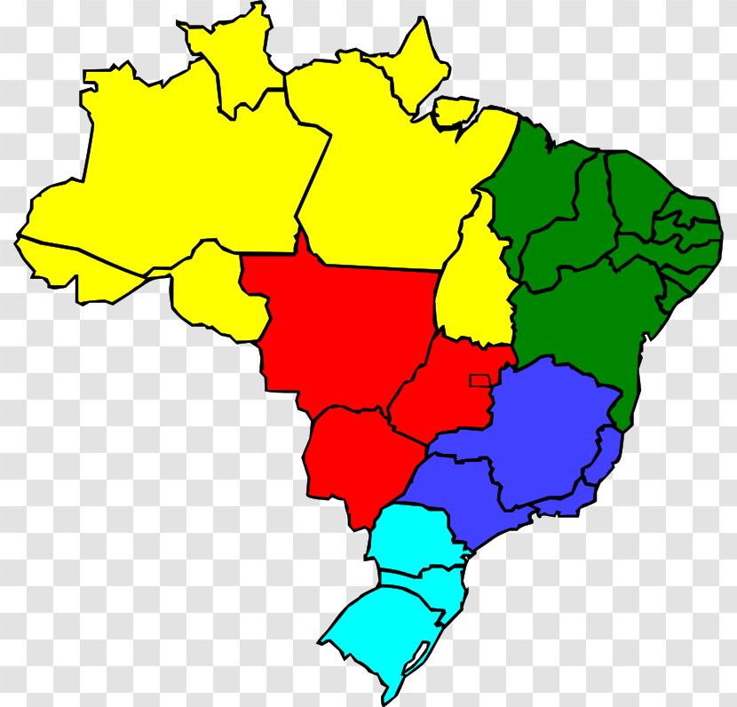 Brasxc3xadlia Regions Of Brazil Map Clip Art - Geography - Region Cliparts Transparent PNG