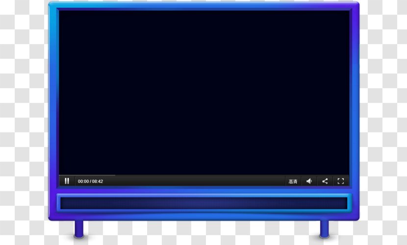 LED-backlit LCD Computer Monitor Television Set - Ledbacklit Lcd - Nice Blue Transparent PNG