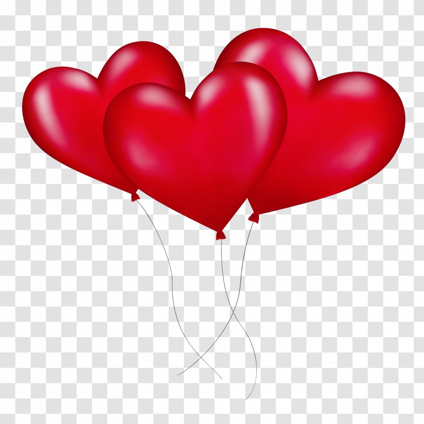 Valentine's Day - Heartshaped Balloons - Party Supply Material Property Transparent PNG