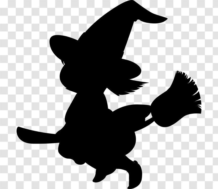 Witchcraft Silhouette Child Clip Art - Halloween Transparent PNG