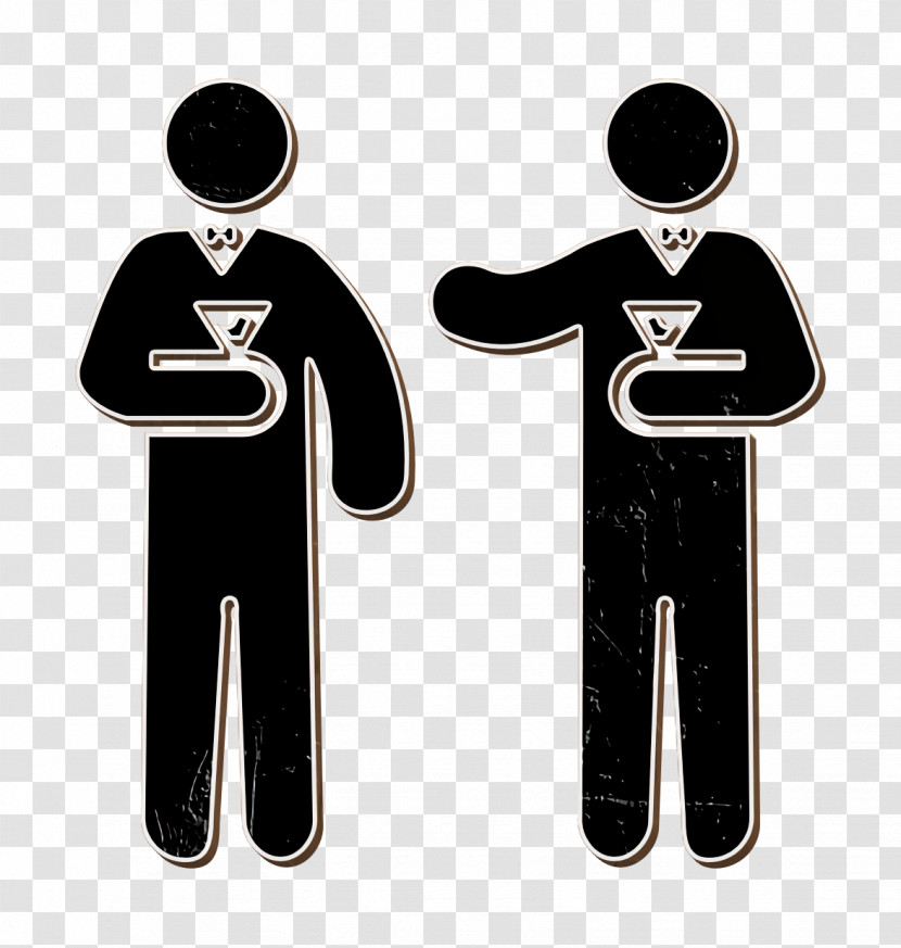 Humans 2 Icon Two Men With Cocktail Glasses Icon People Icon Transparent PNG