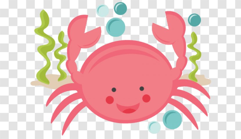 Clip Art Image Crab - Pink - Cute Criminal Transparent PNG