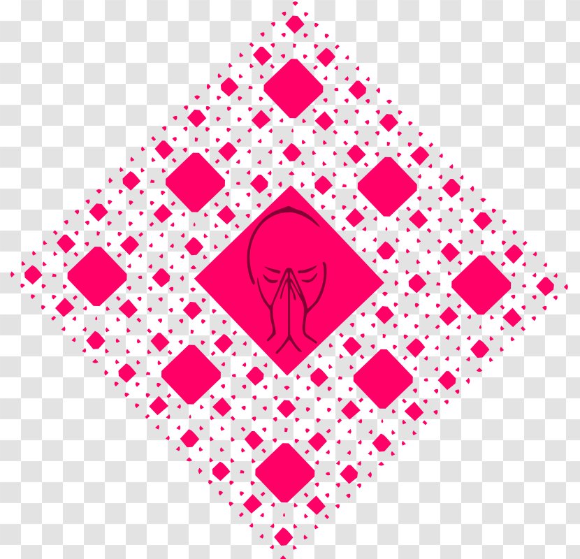 Sierpinski Triangle Fractal Carpet Clip Art - Heart - Person Praying Transparent PNG
