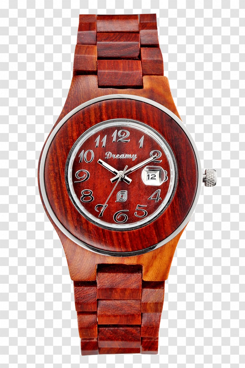 Watch Strap Wood Quartz Clock Transparent PNG