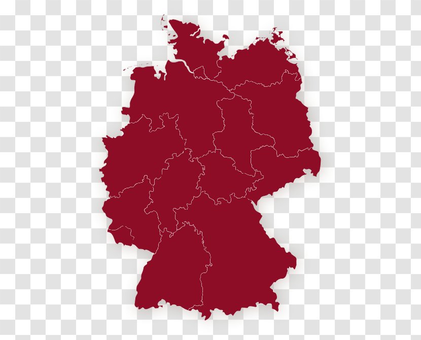 Germany Vector Map Geography - Red Transparent PNG