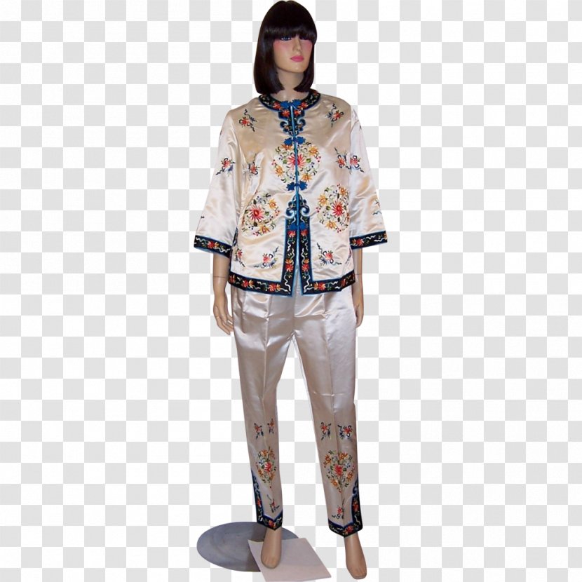 Robe Pants Silk Dress Jeans - Outerwear - Embroidered Jacket Transparent PNG